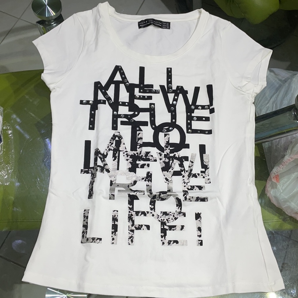 Zara Collection- Black/white t shirt